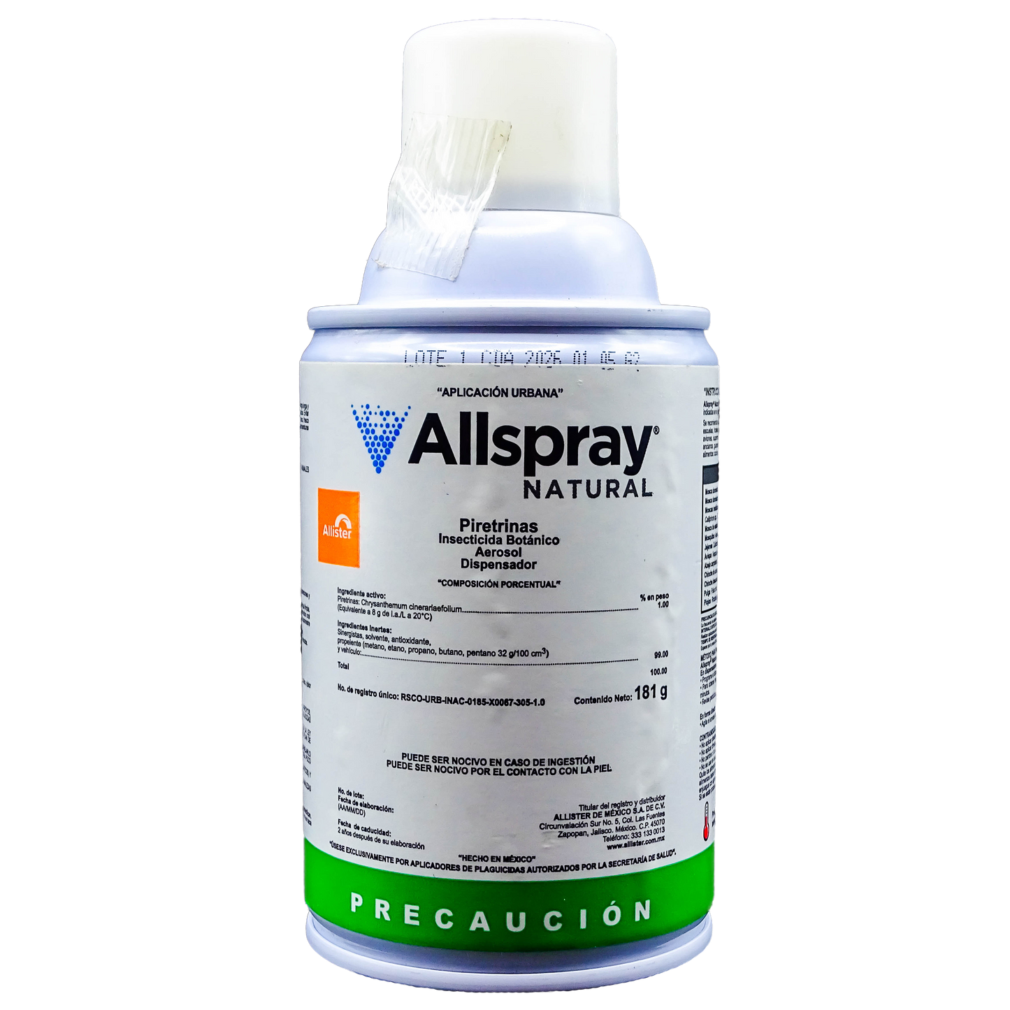 ALLSPRAY NATURAL DISPENSADOR 181 GRS PIRETRINAS 1% ALLISTER