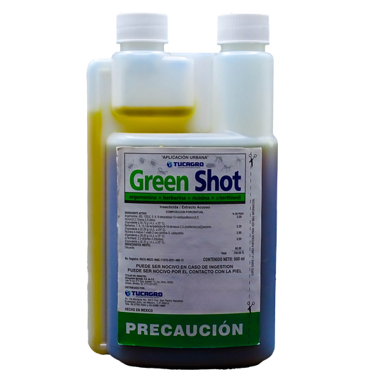 GREEN SHOT 500 ML ARGEMONINA 3.5% + BERBERINA 2.2% + RICINA 2.8 + A-TERTHIENIL 3.5% TUCAGRO