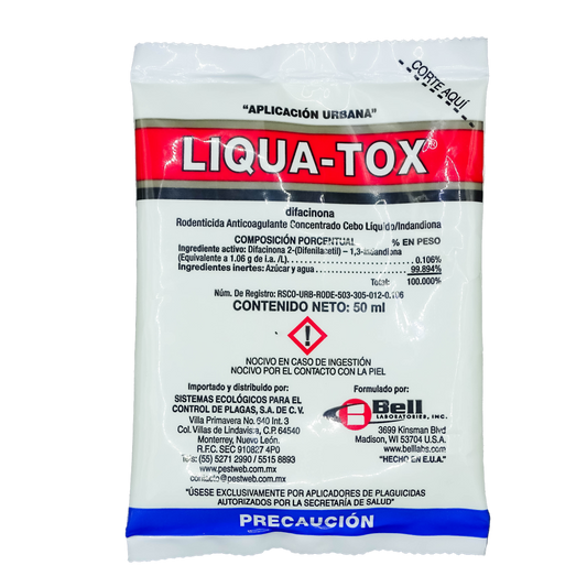 LIQUATOX BOLSA 50 ML  DIFACINONA 0.106% BELLLABORATORIES