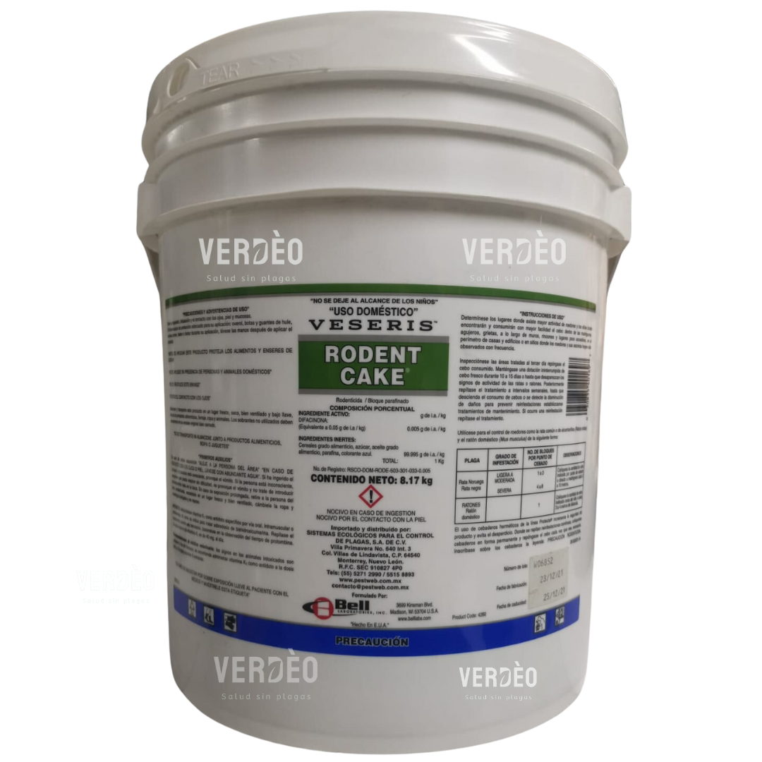 RODENT CAKE DOMESTICO 8.17 KG DIFACINONA BELL LABORATORIES
