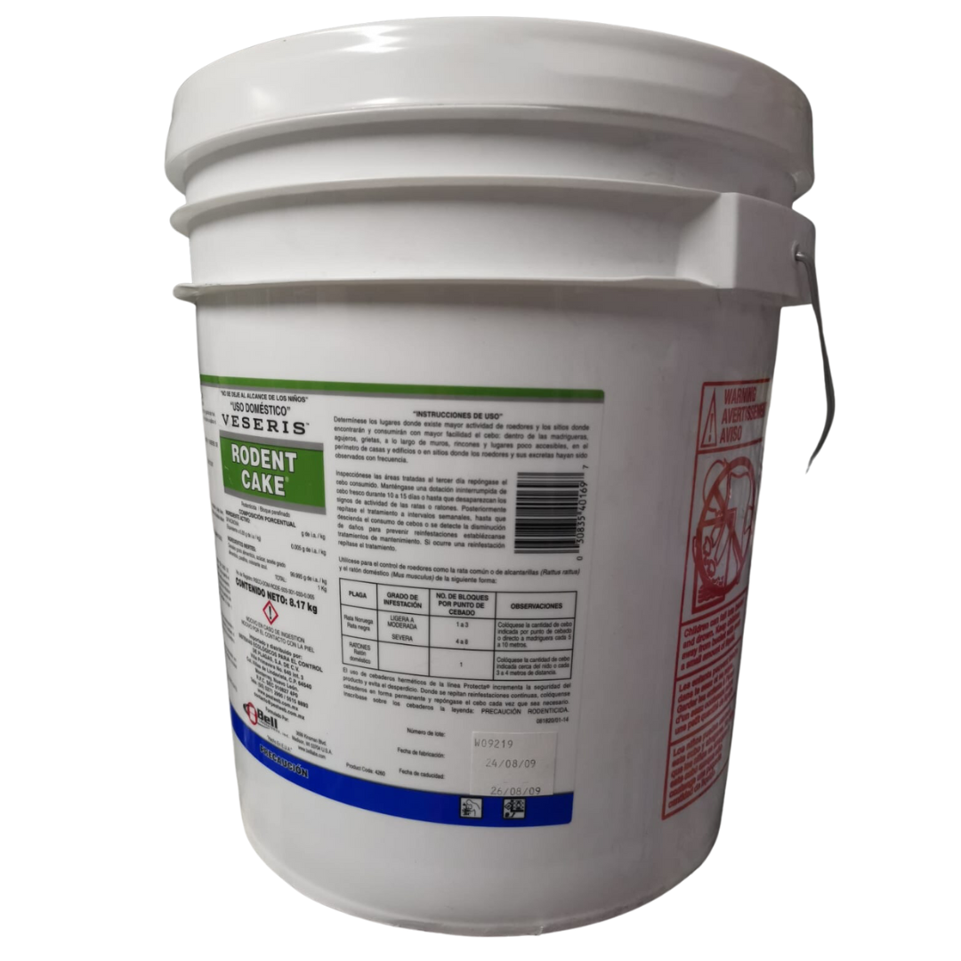 RODENT CAKE DOMESTICO 8.17 KG DIFACINONA BELL LABORATORIES