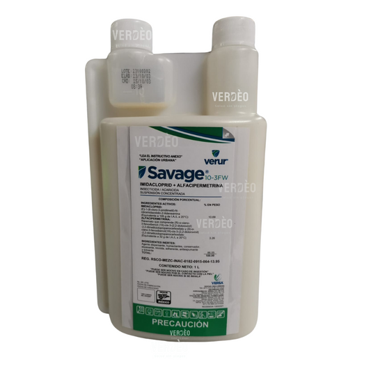 SAVAGE 10-3 FW 1LT ALFACIPERMETRINA 3.26% IMIDACLOPRID 10.69% VERUR