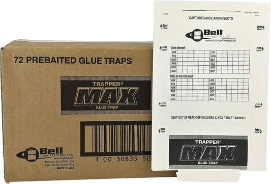 TRAMPA RATÓN TRAPPER MAX  13.5 X 21 CMS 72 PIEZAS BELL LABORATORIES