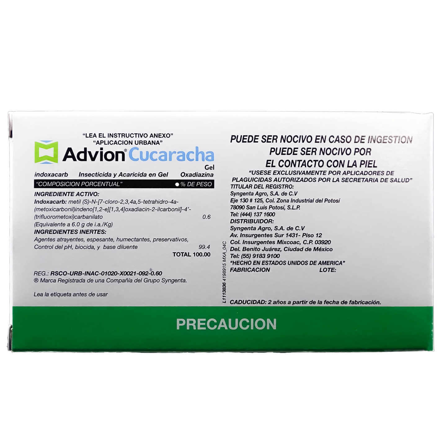 Advion gel 30 gr Syngenta Indoxacarb0.6%