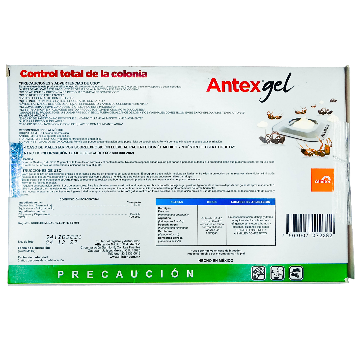Antex gel 30 gr Allister Abamectina 0.05%