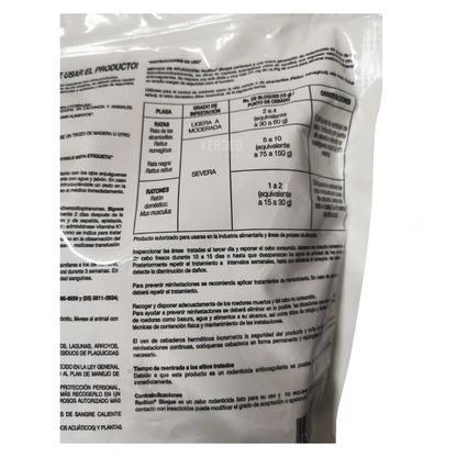 RODILON BLOQUE DIAFETILONA 0.0025% 1 Kg ENVU