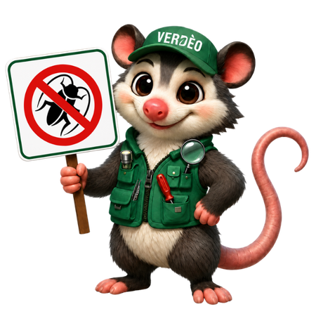 Kuali, mascota de Verdeo con señal de control de plagas